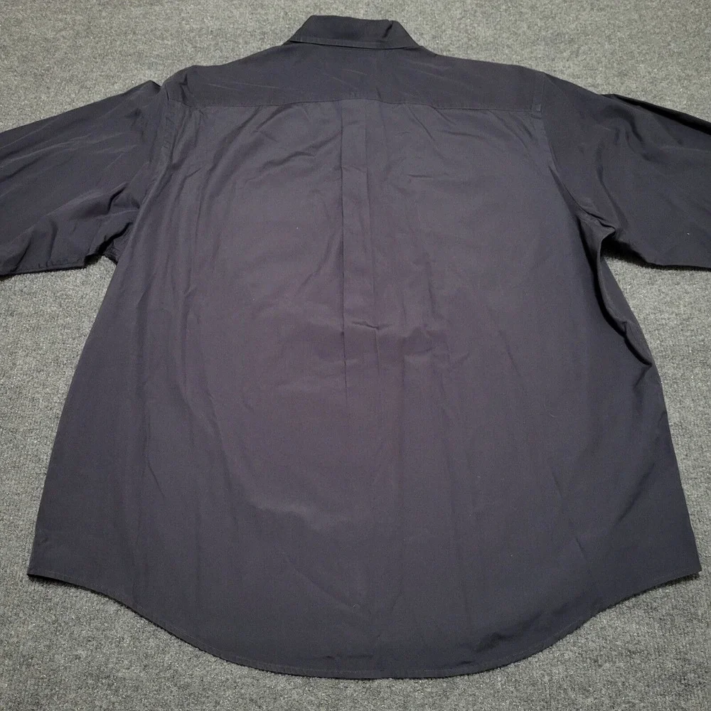 Banana Republic‎ Shirt Men's XL Relaxed Fit Dressy Black Long Sleeve Cotton
